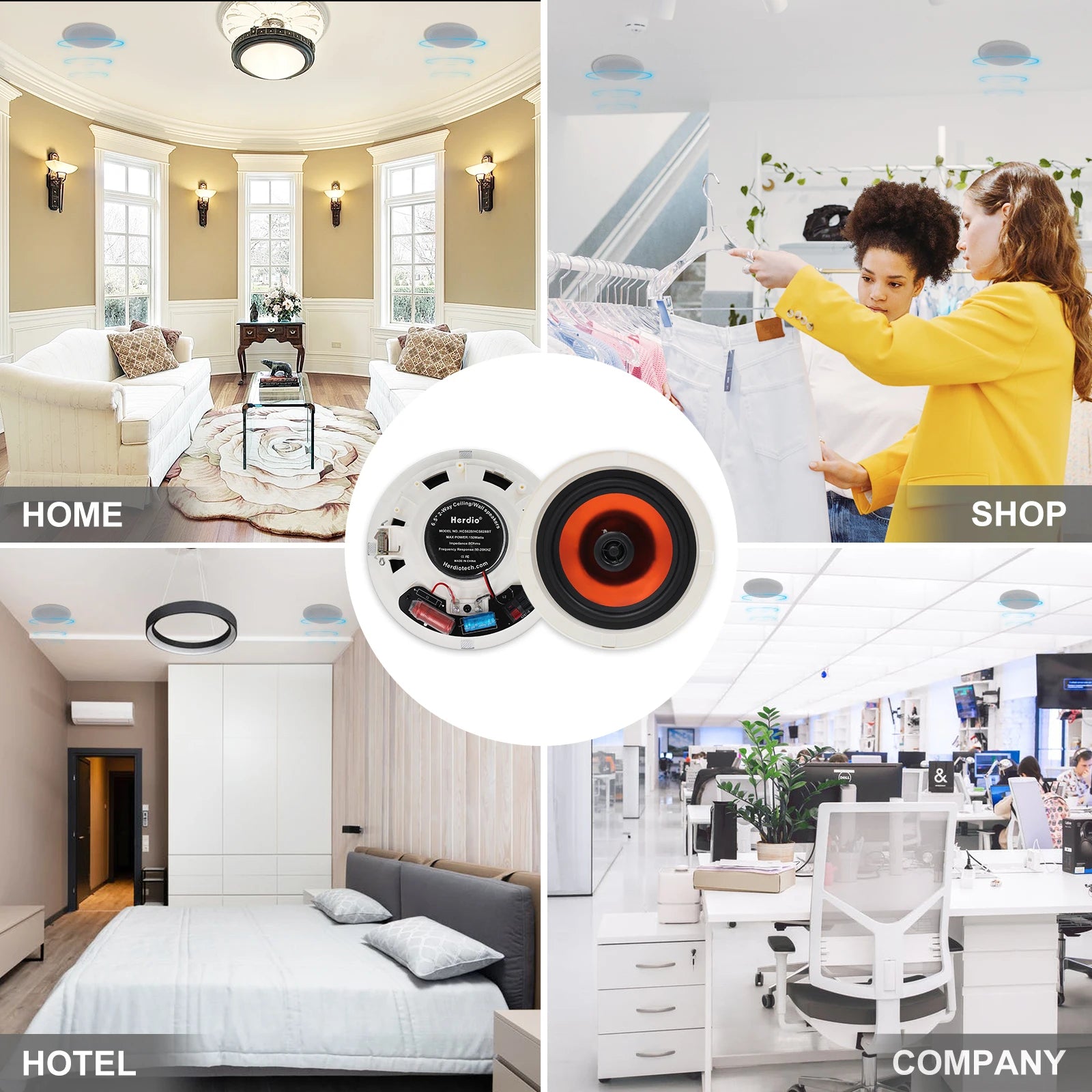 Herdio AuraSound™ Premium Ceiling Audio System