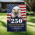 American Flag 250th Anniversary Garden Flag 1776–2026 | Patriotic Eagle USA Decor