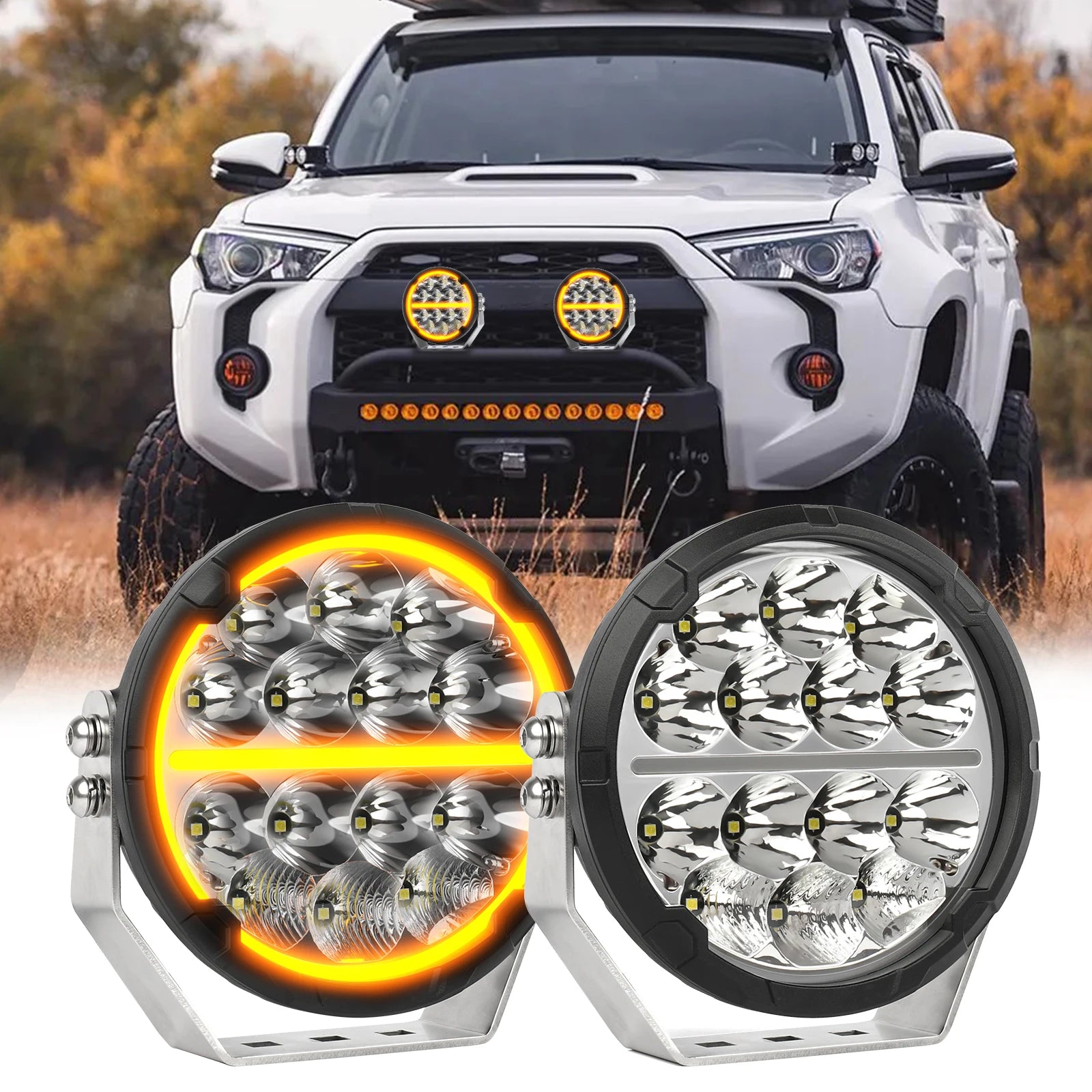 BraveWAY 6.5” LED Driving Light Bar IP68 Offroad Work Light for Truck Jeep UTV 4x4 Toyota Ford