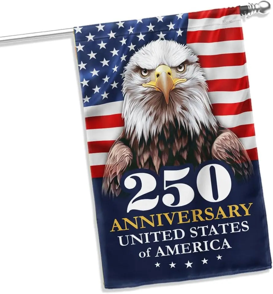 American Flag 250th Anniversary Garden Flag 1776–2026 | Patriotic Eagle USA Decor