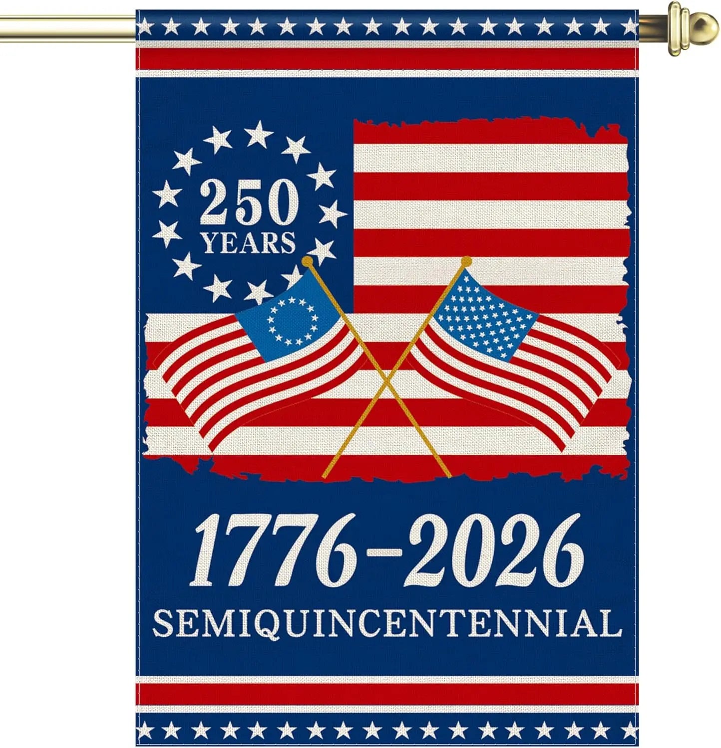 250th Anniversary America Garden Flag 1776–2026 | Patriotic USA Yard Decor