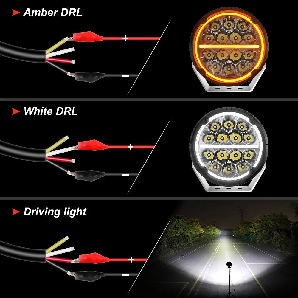 BraveWAY 6.5” LED Driving Light Bar IP68 Offroad Work Light for Truck Jeep UTV 4x4 Toyota Ford