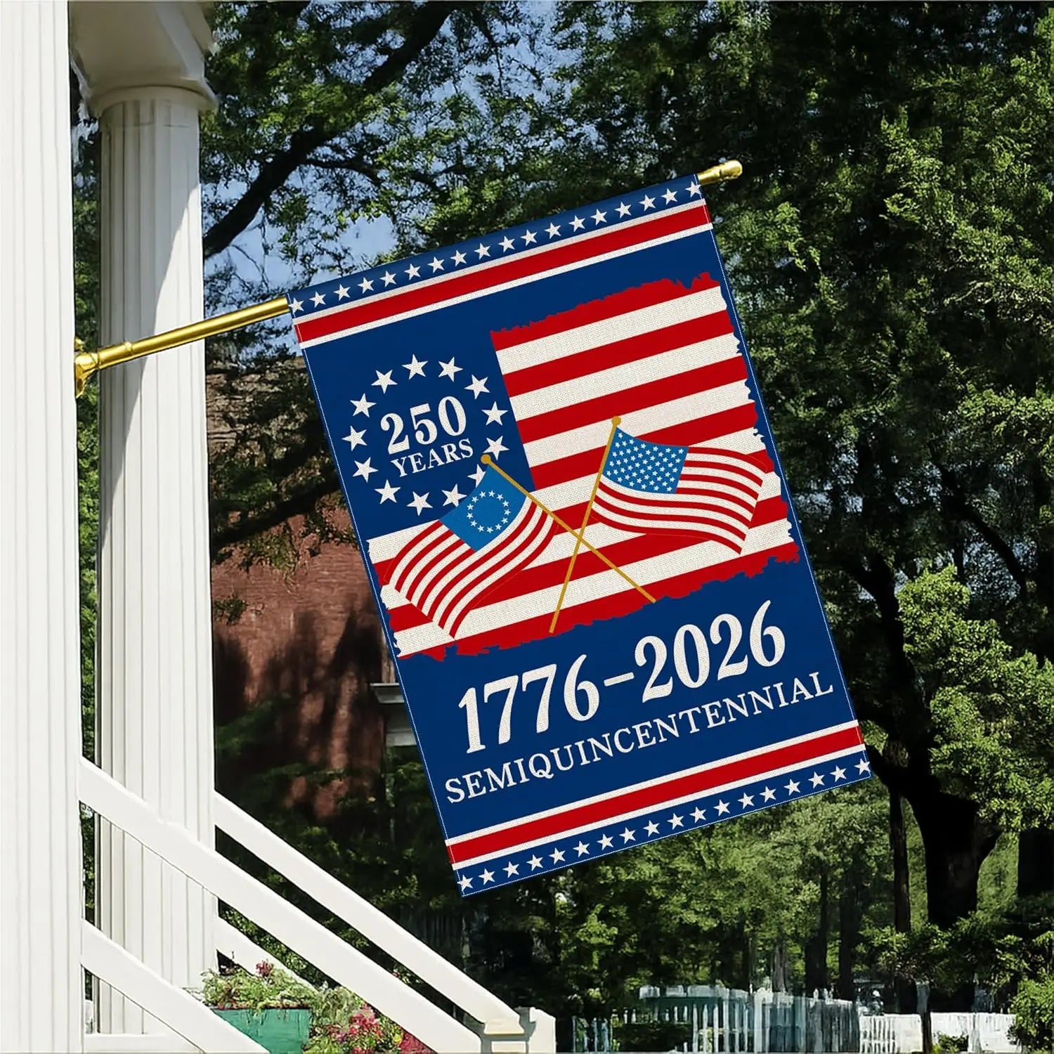 250th Anniversary America Garden Flag 1776–2026 | Patriotic USA Yard Decor