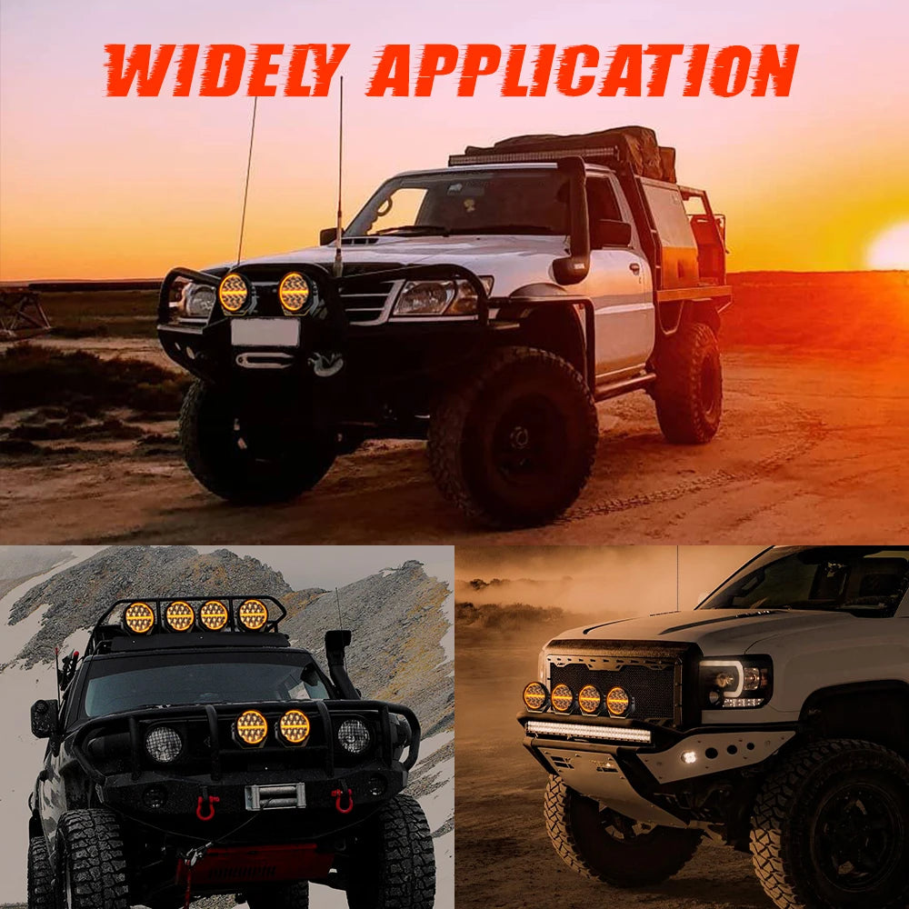 BraveWAY 6.5” LED Driving Light Bar IP68 Offroad Work Light for Truck Jeep UTV 4x4 Toyota Ford