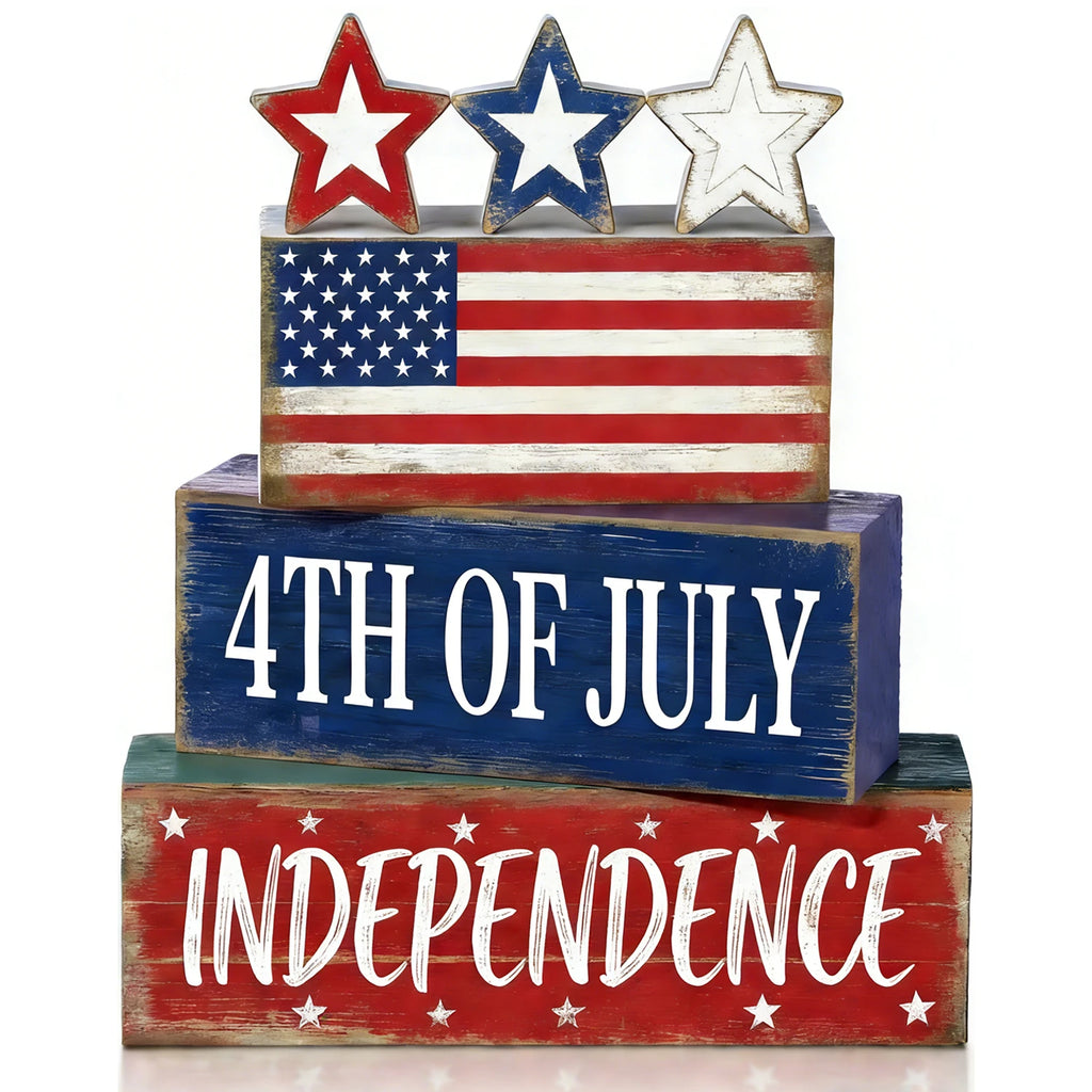 God Bless America™ Rustic Wooden Table Decor