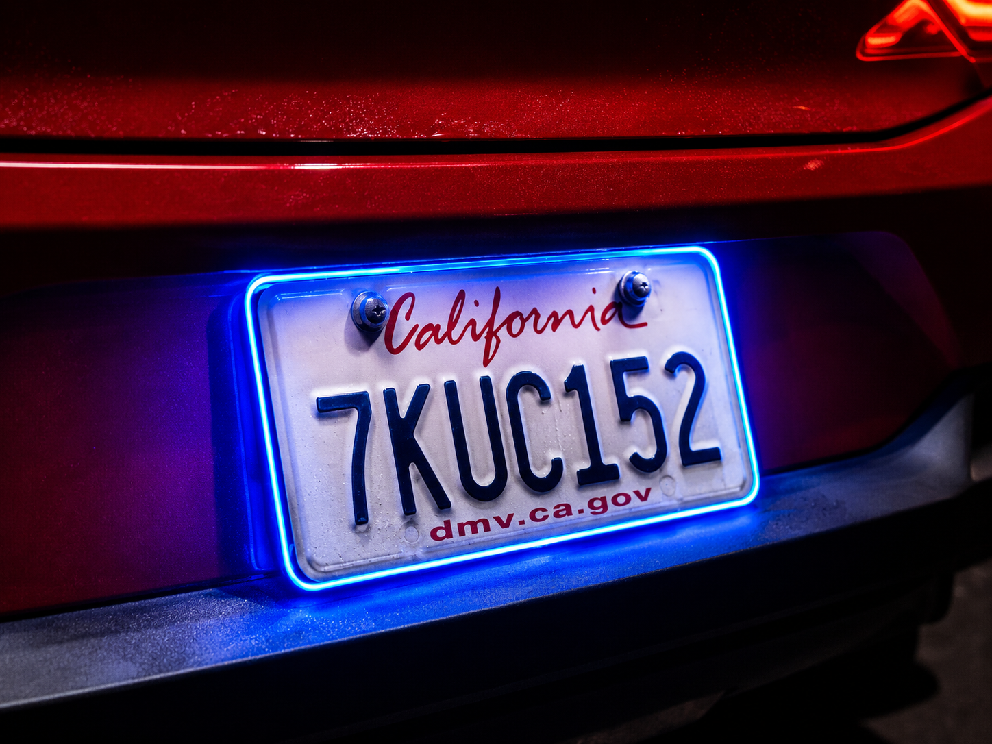 Color LED License Plate Frame Waterproof Universal Fit Rear Plate Light Cover DC12V Bright Accent Lights for Car Truck SUV Auto