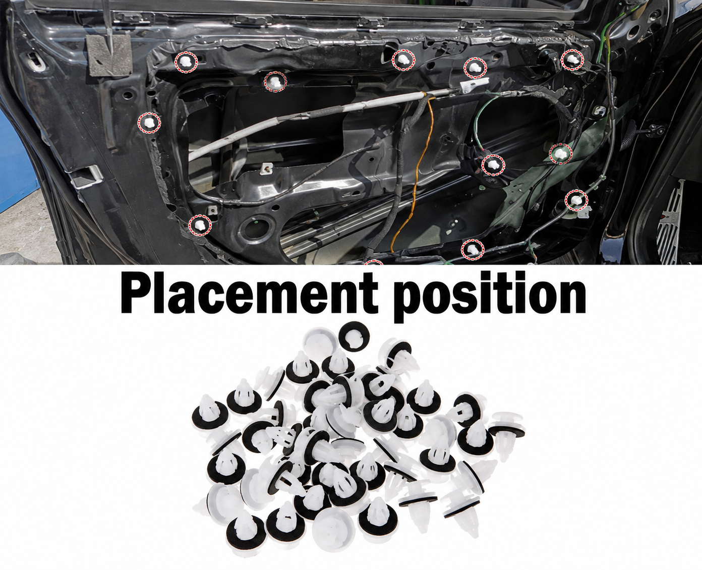 50PCS Door Panel Retainer Clips for BMW E81 E82 E87 E88 F20 E39 E60 F10 Interior Trim Fasteners