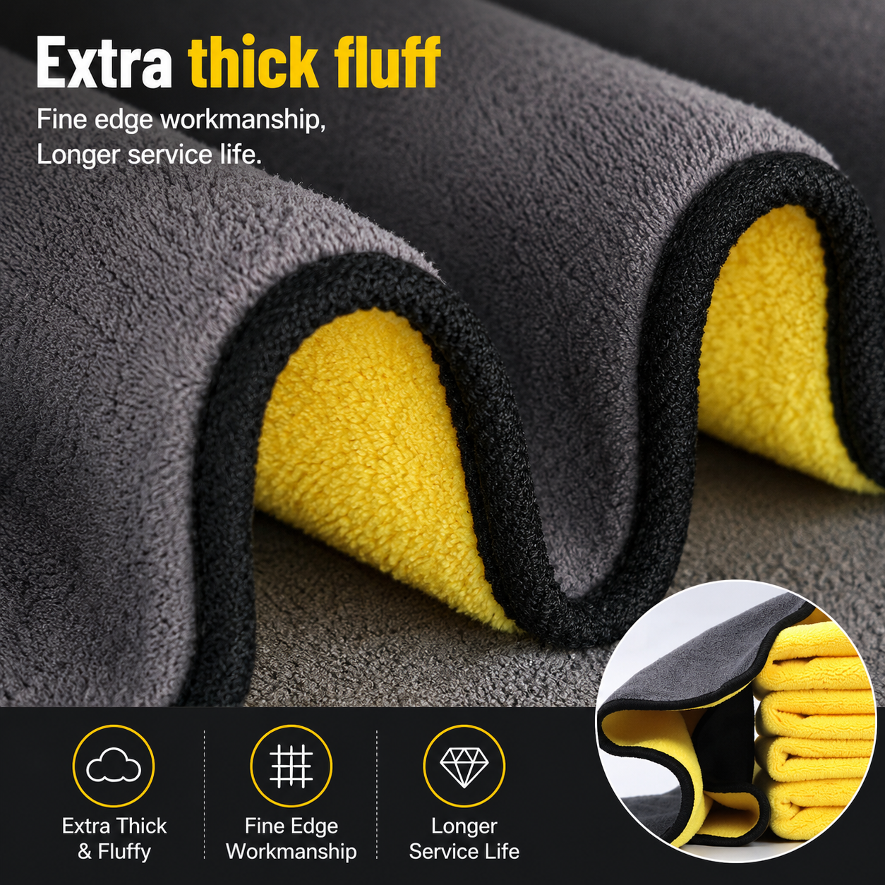 Car Wash Microfiber Towels Absorbent Cleaning Cloth Thickened Drying Towel 30x30 30x40 30x60cm