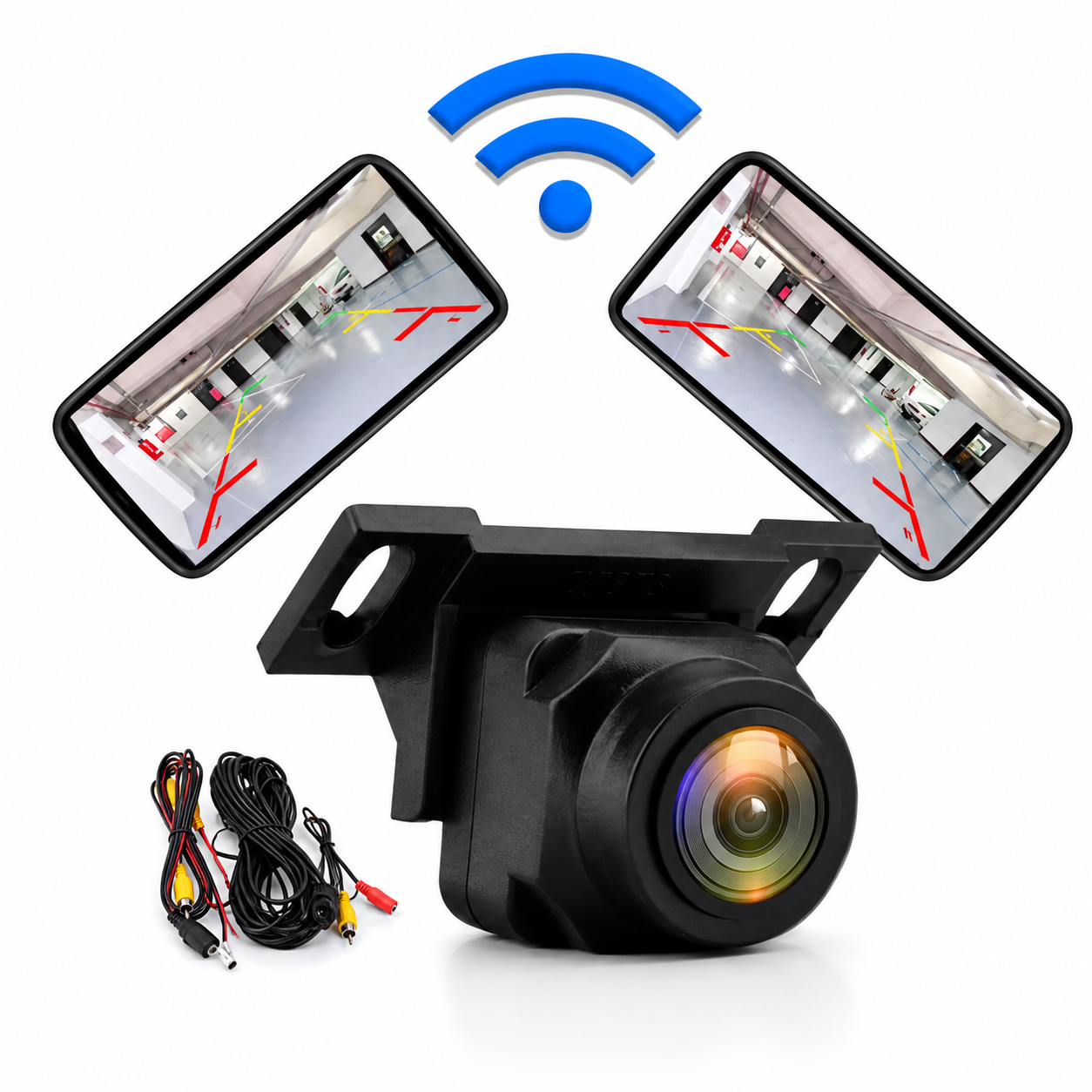 720P AHD Rear View Backup Camera for Car – 170° Wide Angle Night Vision Reverse Parking Camera with Guide Lines, Wired HD CVBS Vehicle Camera