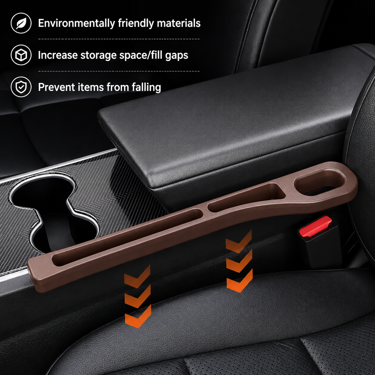 2PCS Car Seat Gap Filler Leak-Proof Phone Wallet Holder for Cars