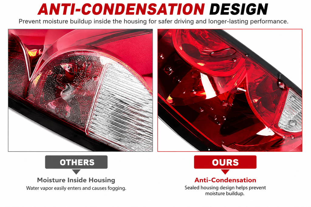 Red LED Brake Tail Lights Assembly Pair for 2003-2006 Chevy Silverado 1500 2500 3500HD w/ Bulbs & Harness DOT Approved