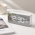 LED Digital Alarm Clock with Temperature Display, Snooze Function & Adjustable Brightness for Bedroom Desk Office