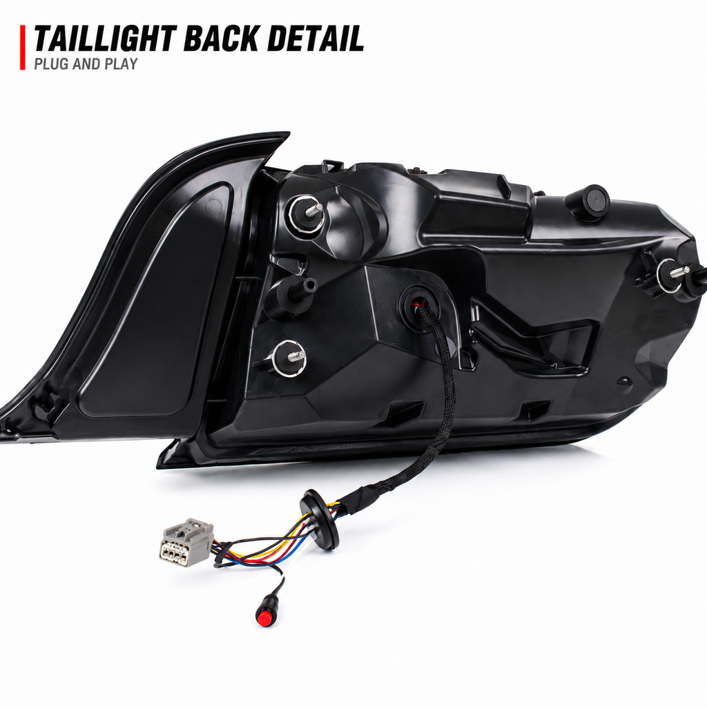 LED RGB Tail Lights for Ford Mustang S550 2015–2023 with Dynamic Sequential Turn Signals