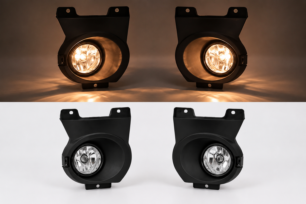 Fog Light Assembly Pair for 2011-2014 Ford F-150 Clear Lens Front Bumper Driving Lamps w/Bulbs Left & Right