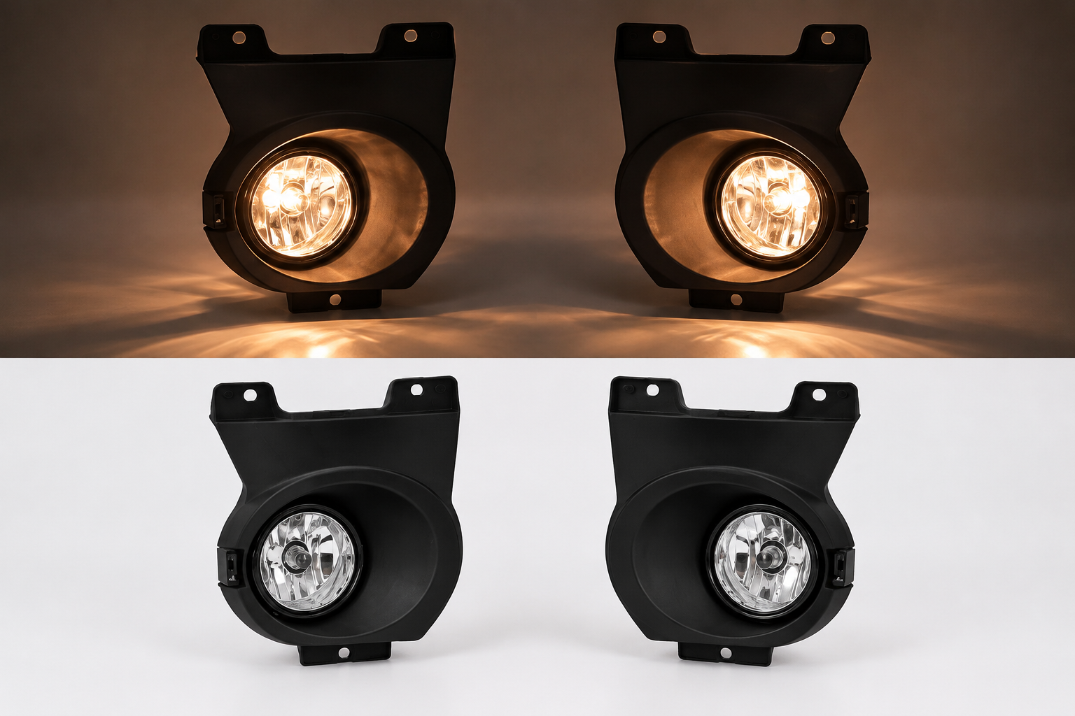 Fog Light Assembly Pair for 2011-2014 Ford F-150 Clear Lens Front Bumper Driving Lamps w/Bulbs Left & Right