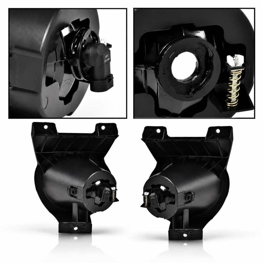 Fog Light Assembly Pair for 2011-2014 Ford F-150 Clear Lens Front Bumper Driving Lamps w/Bulbs Left & Right