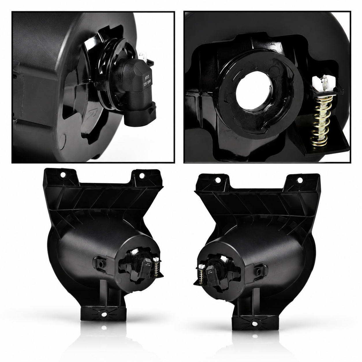 Fog Light Assembly Pair for 2011-2014 Ford F-150 Clear Lens Front Bumper Driving Lamps w/Bulbs Left & Right