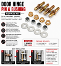 Door Hinge Pin & Bushing Repair Kit for Chevy Silverado Tahoe GMC Sierra Yukon 1999–2007