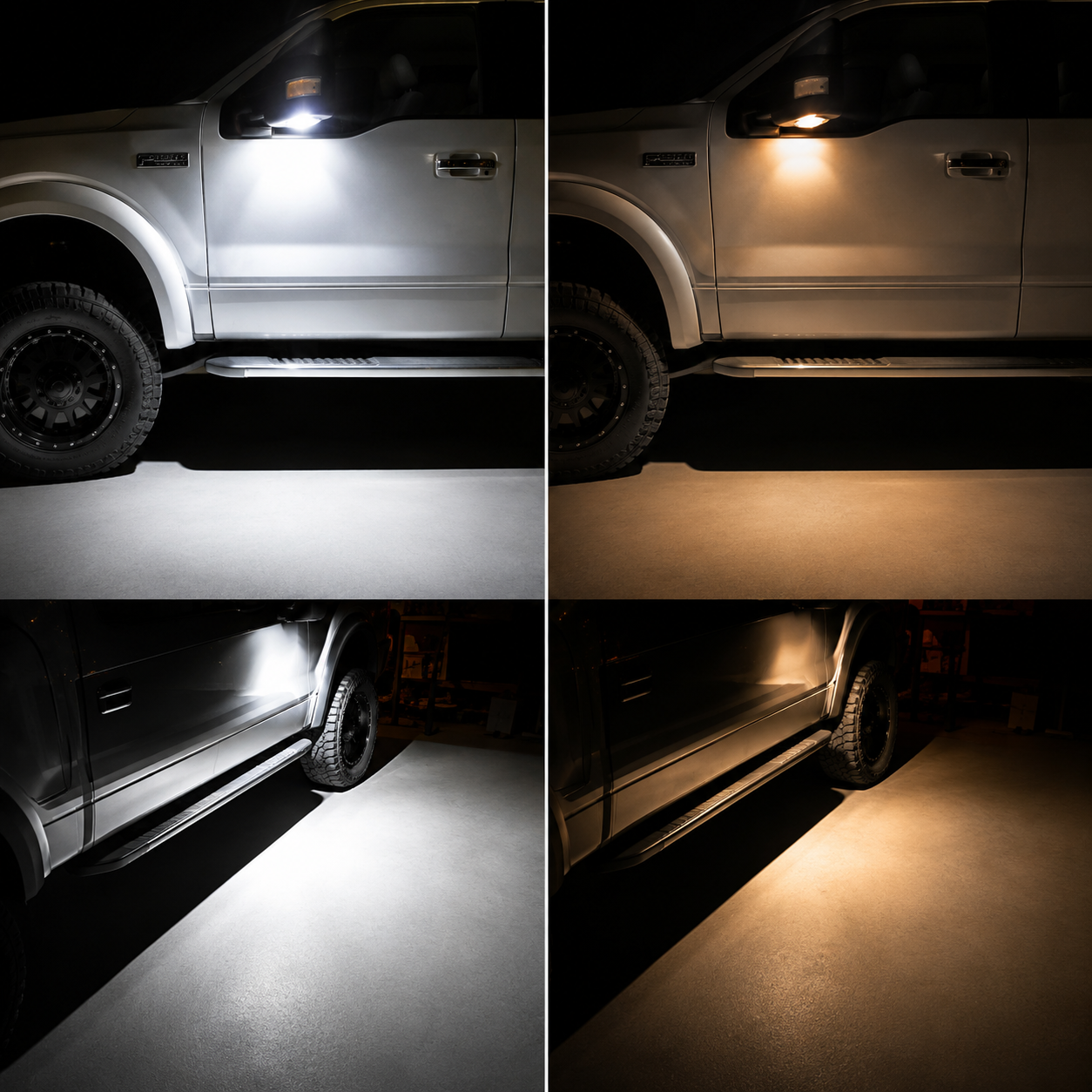 2PCS LED Side Mirror Puddle Lights for Ford F-150 Explorer Edge Expedition Flex Fusion Taurus X – 6000K White Courtesy Lights
