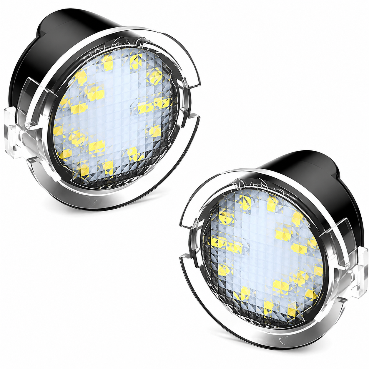 2PCS LED Side Mirror Puddle Lights for Ford F-150 Explorer Edge Expedition Flex Fusion Taurus X – 6000K White Courtesy Lights
