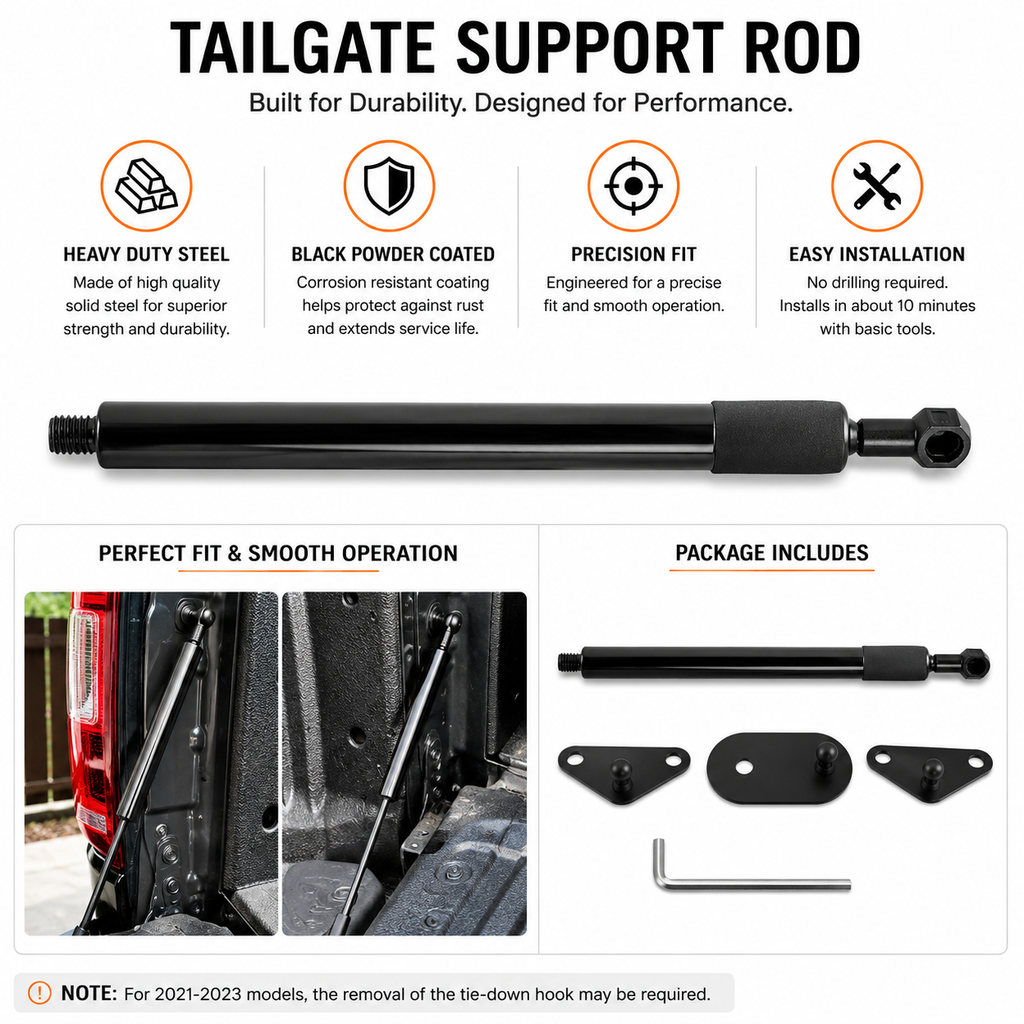 Tailgate Assist Shock Strut Kit for Ford F-150 2015-2024 Rear Tailgate Damper Support