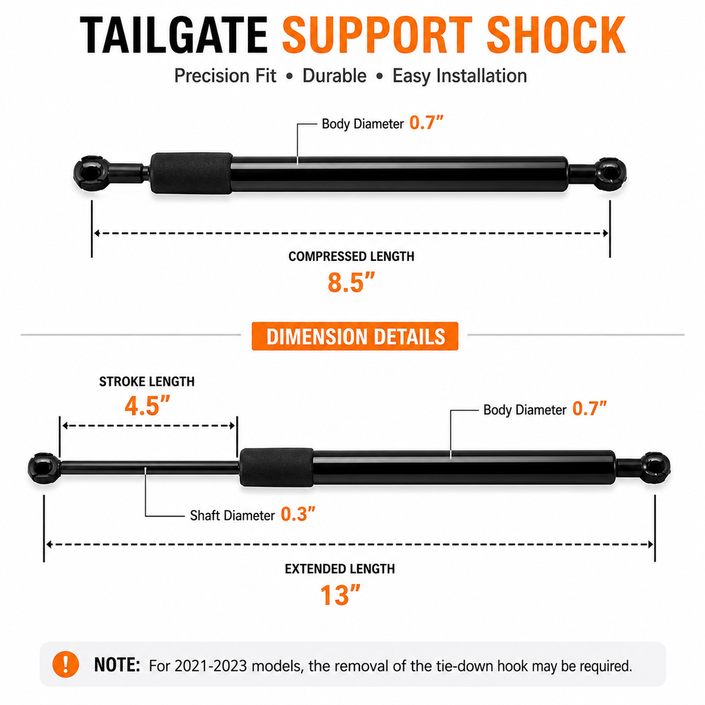 Tailgate Assist Shock Strut Kit for Ford F-150 2015-2024 Rear Tailgate Damper Support