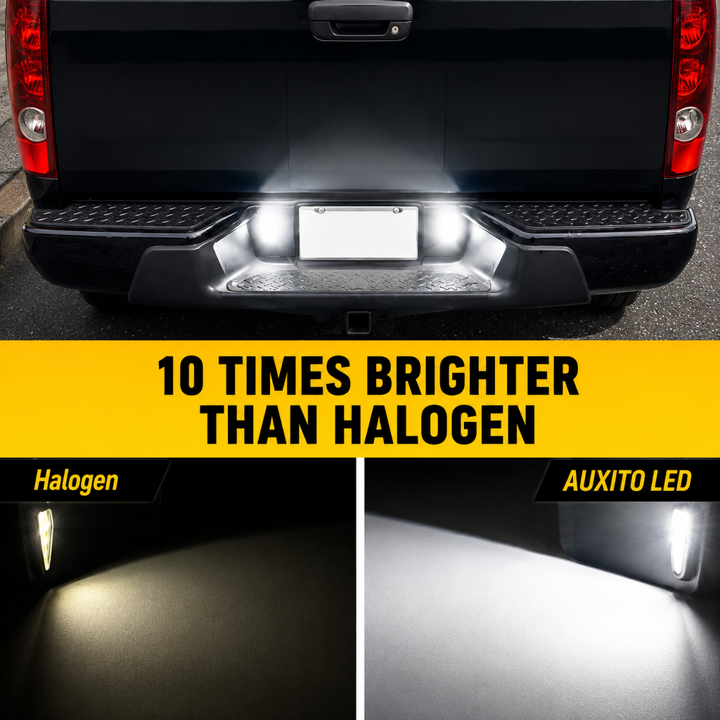 LED License Plate Light Set for Chevrolet Colorado GMC Canyon 2004-2012 Rear Bumper Lamps 6000K IP67