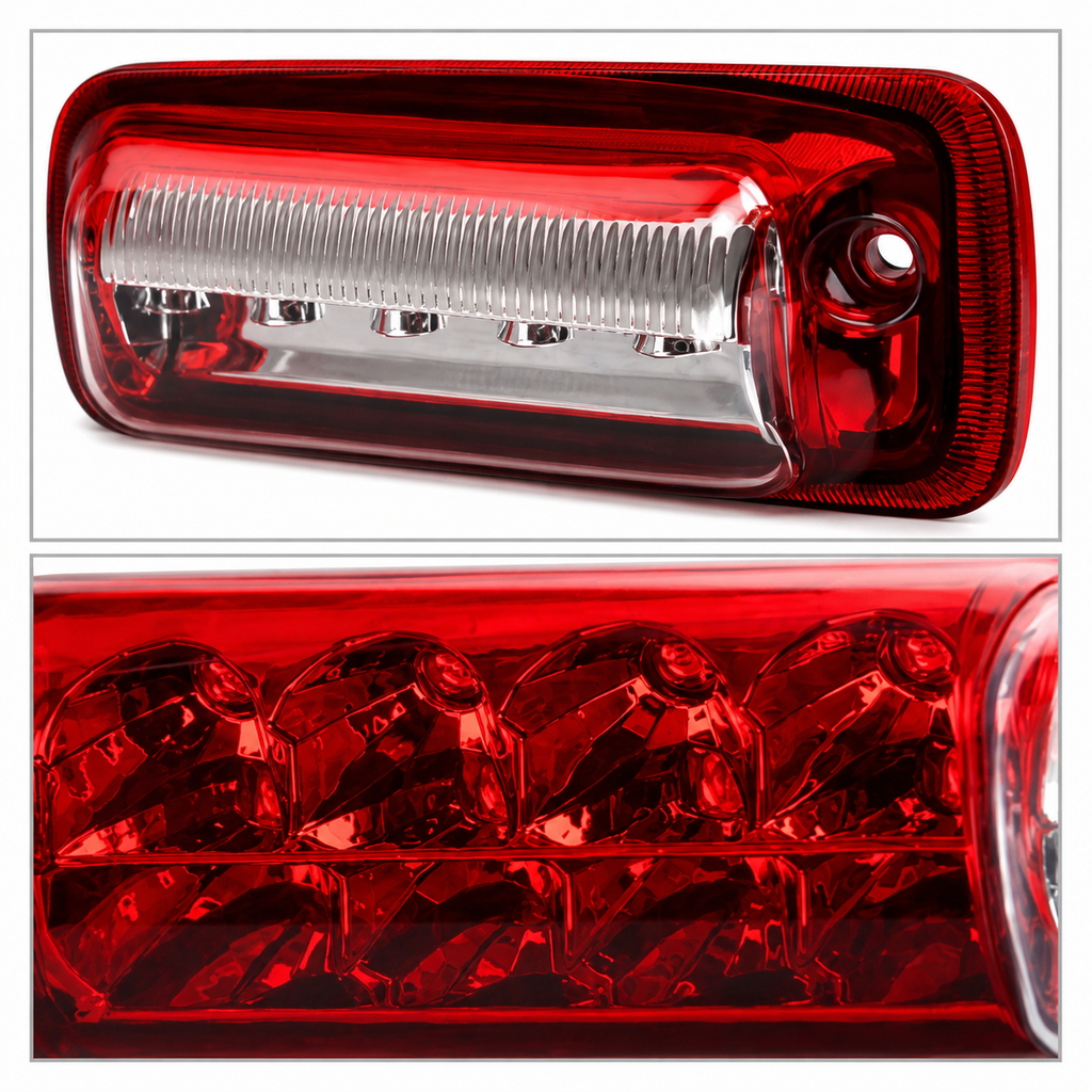 Crossdesign LED 3rd Third Brake Light for 1999-2007 Chevy Silverado GMC Sierra 1500 2500HD 3500HD High Mount Stop Light Red White