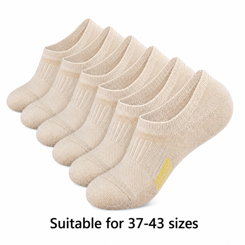 6 Pairs No Show Socks Women Men Anti Slip Low Cut Invisible Sneaker Socks