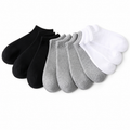 10 Pairs Thin Ankle Socks for Men and Women – Black, White, Gray