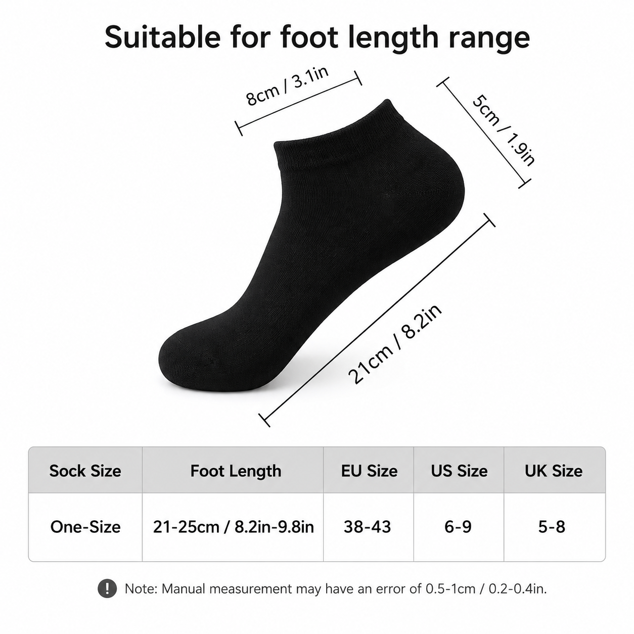 10 Pairs Thin Ankle Socks for Men and Women – Black, White, Gray
