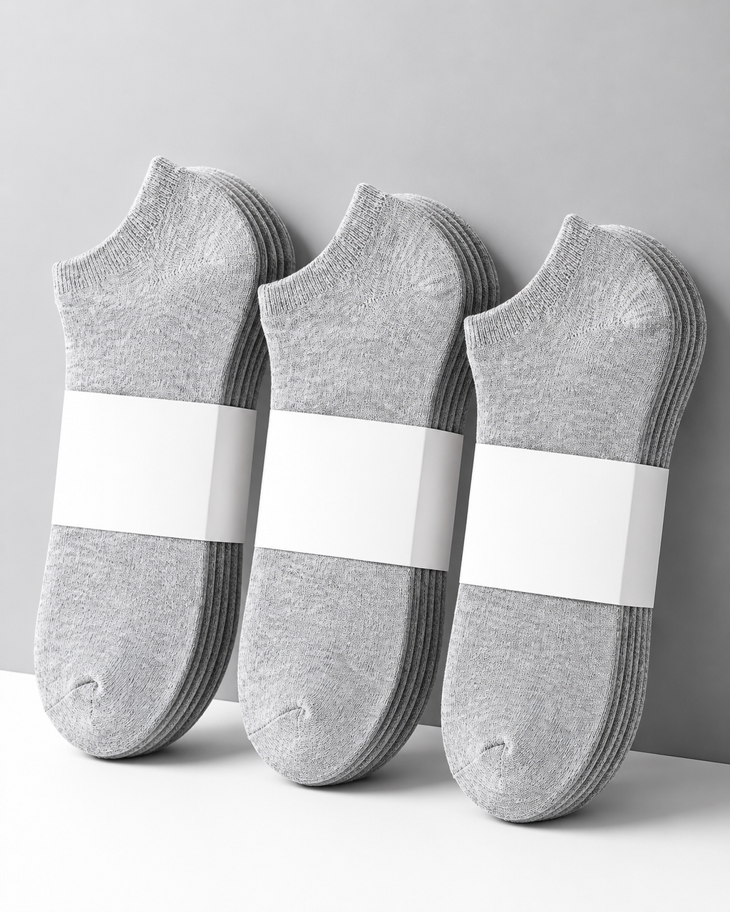10 Pairs Thin Ankle Socks for Men and Women – Black, White, Gray