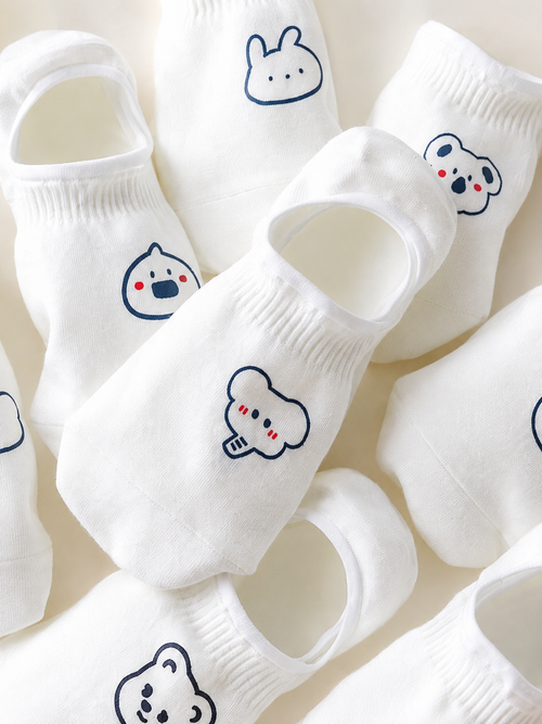 5 Pairs Women Cute Cartoon Ankle Socks – Breathable Lightweight Invisible Low Cut Casual Socks