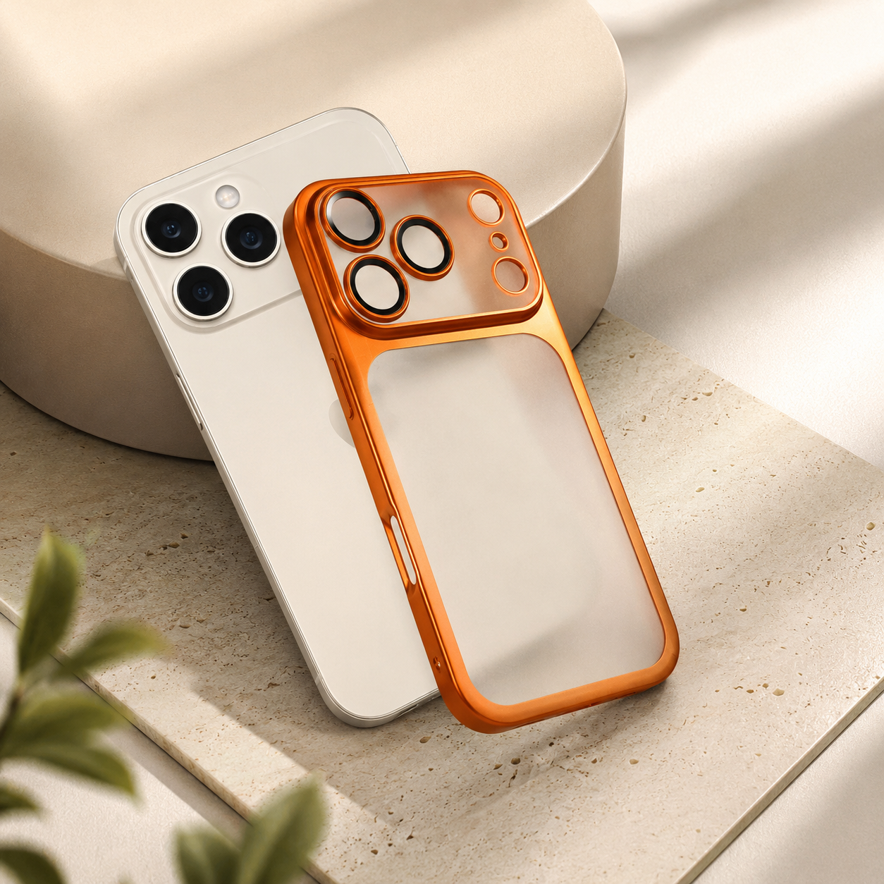 Luxury Matte Transparent Phone Case for iPhone 17/16/15/14/13/12/11 Pro Max – Shockproof Metallic Frame Cover with Camera Lens Protection