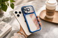 Luxury Matte Transparent Phone Case for iPhone 17/16/15/14/13/12/11 Pro Max – Shockproof Metallic Frame Cover with Camera Lens Protection