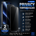 2Pack Privacy Tempered Glass Screen Protector for iPhone 17 Pro Max 16e 15 14 13 12 11 Pro Max Plus XR XS Max