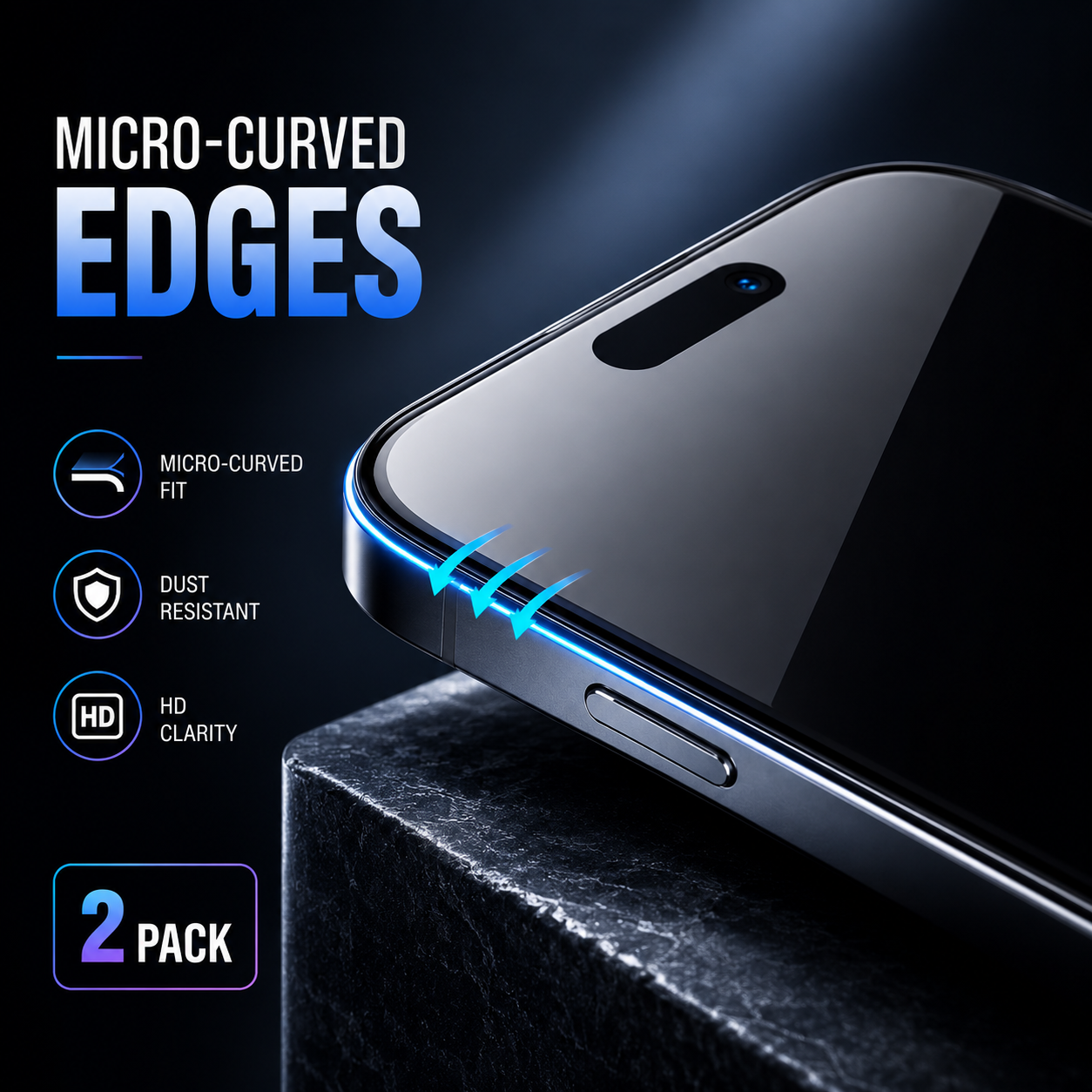 2Pack Privacy Tempered Glass Screen Protector for iPhone 17 Pro Max 16e 15 14 13 12 11 Pro Max Plus XR XS Max